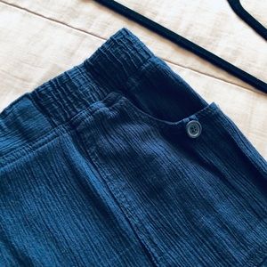 ⭐️Cotton Textured Capri Navy Pants Plus Size🌷